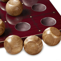 Jeu XO en bois de frêne d'olive haut de gamme ensemble de jeu personnalisé WoodenTic Tac Toe avec logo gravé