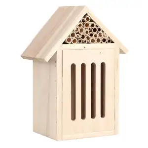 Home Wooden Hanging Insect Hotel Bee House Live Ladybugs Butterfly Insect Hotel Houses For Garden,Yard