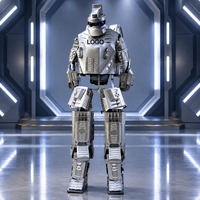 Costumes de robots LED ambulants fournis directement par l'usine, avec logos personnalisables. Convient pour Halloween et les défilés de festivals.