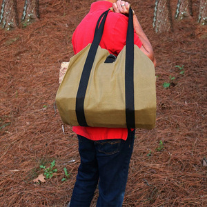 Outdoor Firewood Storage <b>Bag</b> Foldable Rectangle <b>Compression</b> Type For Logging And Transportation - Product Image 1