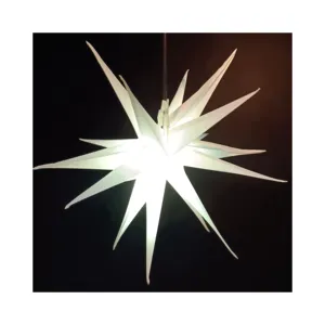 60cm 대형 접이식 흰색 Moravian 스타 매달려 램프 EU 플러그 크리스마스 장식품 파티 축제 장식