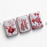 Vente en gros de Mahjong américain personnalisé en acrylique, 160 fiches, motif montgolfière orange, pour célébrer les fêtes