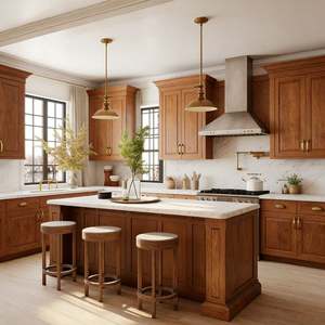 BALOM Cuisine complète de style américain sur mesure, armoires modernes modulaires en bois massif, ensembles complets prêts à assembler - Product Image 5