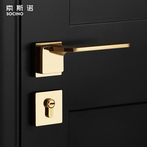 전문 현대 디자인 아연 합금 레버형 도어 잠금 장치 및 핸들 세트 침실 홈 호텔 - Product Image 6