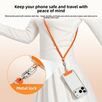 Cordon de téléphone portable bandoulière avec logo personnalisable, sensation haut de gamme, design anti-perte et antivol