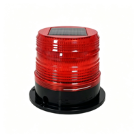 Balise LED 8W rechargeable solaire IP65 12-24V avec fixation magnétique, boîtier PC, lumière clignotante pour alerte de sécurité des chariots élévateurs et véhicules