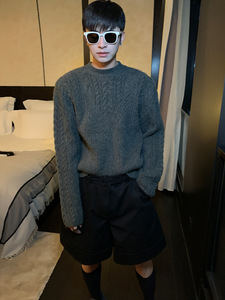 Gris Fried Dough Twists Pattern <span class=keywords><strong>Pull</strong></span> élégant pour hommes pour <span class=keywords><strong>pull</strong></span> d'élégance décontractée Hommes Casual Hommes Chandails en tricot pour hommes - Product Image 4