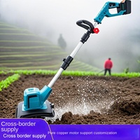 Nouveau motoculteur rotatif électrique domestique Micro Bulldozer Lithium-Ion tenu dans la main petit cultivateur agricole de ripper de houe