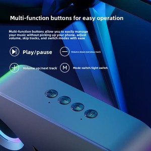 Enceinte <span class=keywords><strong>Colson</strong></span> M6 pour V5.3, étanche IPX4, sans fil, portable <span class=keywords><strong>de</strong></span> bureau, subwoofer haute puissance, éclairage LED RGB, avec lecteur <span class=keywords><strong>de</strong></span> carte - Product Image 4