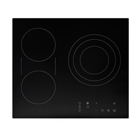 Table de cuisson vitrocéramique encastrable 7400W à 3 zones avec contrôle tactile Flex Zone, verrouillage enfant, minuterie, certifiée CE & RoHS