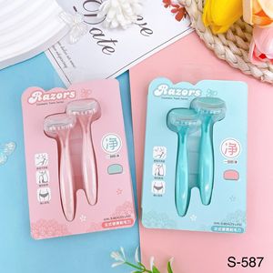 Razors Rasoirs pour femmes, lot de deux, en acier inoxydable, pour l'épilation des aisselles, des jambes et du pubis, rasoir portable - Product Image 4