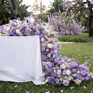 Hizyu hiện đại màu tím dài hàng hoa Á hậu bảng đám cưới hội nghị xuyên biên giới Hoa cưới nhân tạo trang trí cửa sổ - Product Image 1