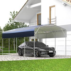 Nouveau design 2025 – Garages préfabriqués en acier galvanisé 11ft x 19ft, résistants au vent, renforcés, spacieux, compatibles pour le stationnement de camping-cars et caravanes - Product Image 6
