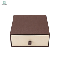 Boîte cadeau personnalisée avec logo, en carton rigide, avec tiroir coulissant, emballage en matériaux recyclés, gaufrage, revêtement UV personnalisé