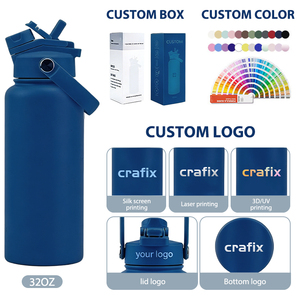 Termo de Acero Inoxidable Aislado al Vacío de 34 oz con Logotipo Personalizado, Botella de Agua Reutilizable de 1 Litro con Interior de Cerámica - Product Image 2