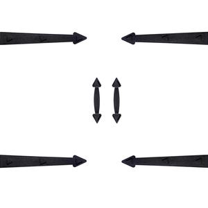 Accents de chariot Faux charnières Curb Appeal Decor Kit Noir Magnétique Porte de <span class=keywords><strong>Garage</strong></span> Quincaillerie Décorative - Product Image 4