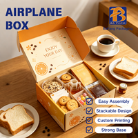 Boîte pliante en papier kraft pour avion, emballage recyclé et recyclable, boîte en carton ondulé personnalisée avec impression et logo