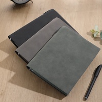 Carnet de notes A5 en simili daim avec logo personnalisé, couverture souple et pages lignées, agenda 2027