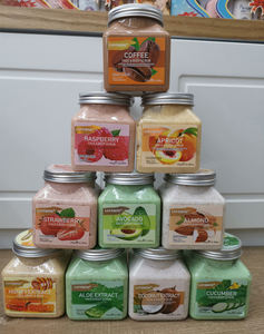 Vente en gros Prix d'usine Gommage corporel naturel Soins de la peau Exfoliant éclaircissant Sel de fruit bio Sorbet Produit de gommage corporel au sucre - Product Image 6