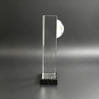 Neelpure 7AKL369 Globe en cristal K9 haute clarté gravé au laser personnalisé, trophée de reconnaissance DIY