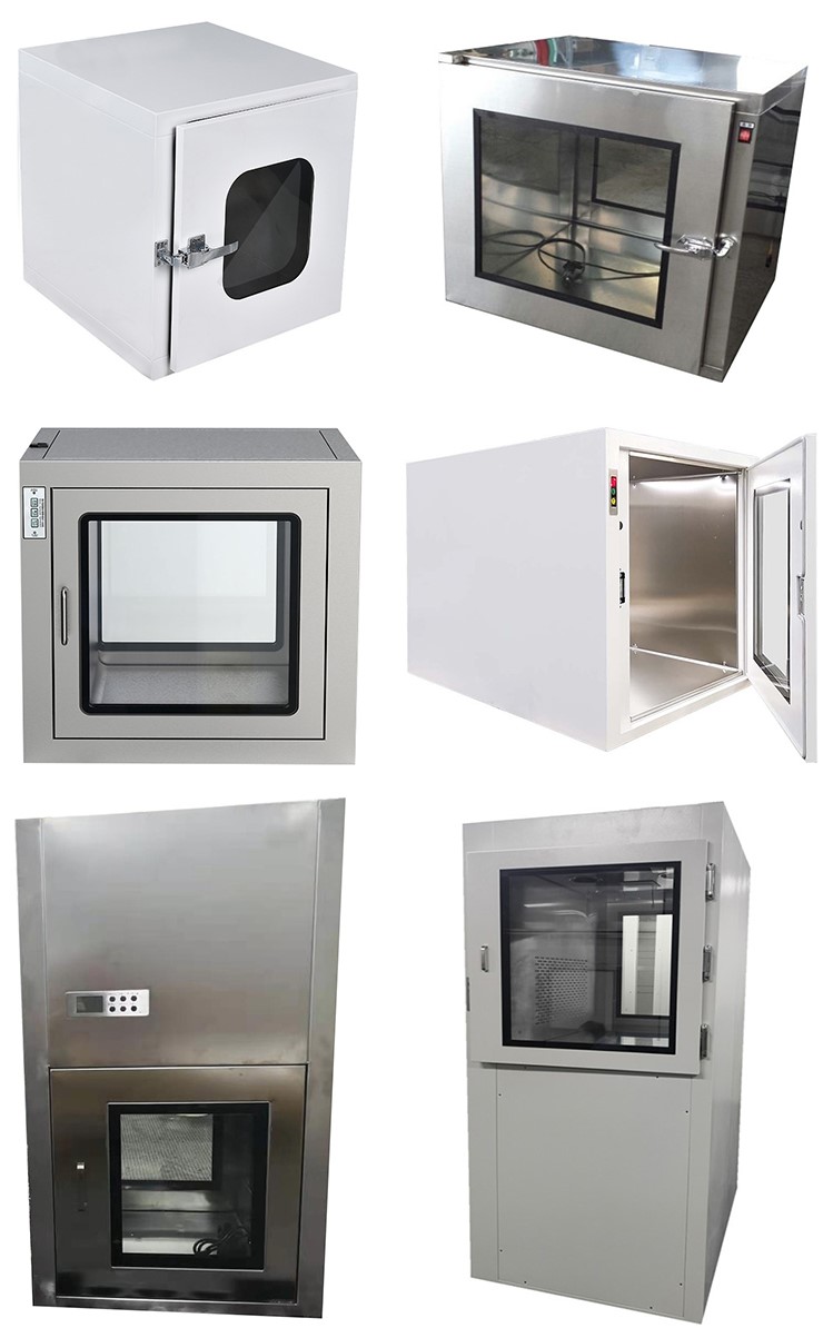 Clean Room Laboratory Pass Box Electronic Interlock Pass Box Stainless Steel