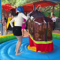 Trompe à queue gonflable commerciale en métal pour la pratique du bull riding |   Attraction de centre commercial intérieur/extérieur pour enfants et adultes