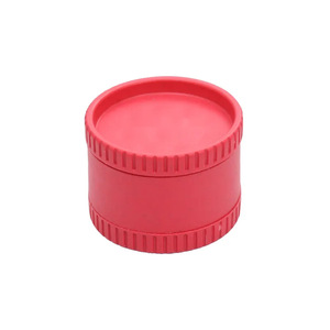 Molino de Hierbas Manual de Plástico Biodegradable AGG SG-04 Personalizado al por Mayor, de 2 Capas, 55x24mm, Redondo Clásico - Product Image 1