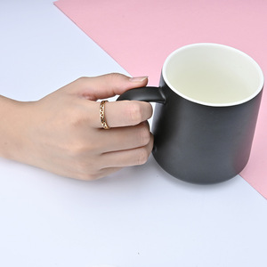 Heart Shape Hollow <b>Ring</b> For Women Gold <b>Titanium</b> Steel Daily Wear Fashion Jewelry Index Finger <b>Ring</b> - Product Image 3