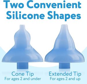 Shunxinyi vervangende blauwe siliconen tips voor elektrische neuszuiger (model neusstuk) voor baby's & peuters - 2 vormen inbegrepen - Product Image 6