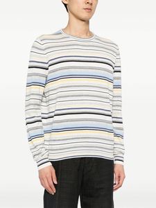 Pull rayé avec logo personnalisé pour hommes, vêtements de sport décontractés longs, vêtements de sport d'extérieur, pull brodé en tricot respirant - Product Image 2