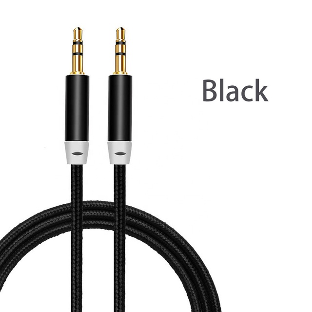 3.5mm Jack AUX Cord Cable Nylon Braided Audio for Car Home Video Microphone Monitor with PVC Jacket for Headphones MP3 Speakers