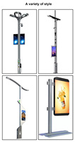 Haute luminosité étanche Double face intelligent feux de signalisation 8m 10m pôle LCD écran de signalisation numérique rue extérieure