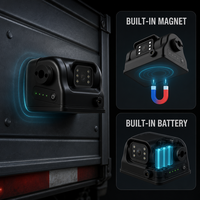 Caméra de recul sans fil WiFi avec moniteur et application téléphonique Android/iOS, alimentée par batterie, étanche IP68, 1080P HD, fixation magnétique pour camions et fourgonnettes