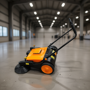 เครื่องกวาดพื้นแบบเข็นด้วยมือ รุ่น RT980S ความกว้าง 33 นิ้ว ถังเก็บฝุ่น 12 แกลลอน วัสดุ HDPE แปรงสามหัว พร้อมตัวกรองอากาศ - Product Image 2