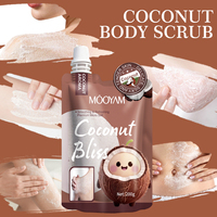 Gommage corporel OEM à l'huile de coco, exfoliant, blanchissant, nettoyant en profondeur, lissant, naturel, qui améliore le teint de la peau