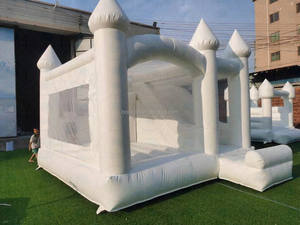 Casa de rebote de boda para adultos/castillo inflable Blanco/gorila inflable - Product Image 2