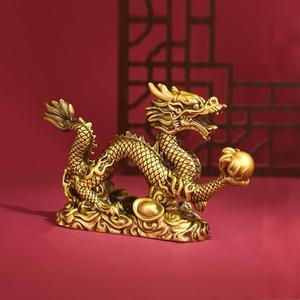 Sẵn Sàng Để Tàu Rồng Vàng Đồ Trang Trí Nhà Kích Thước Khác Nhau Brass Điêu Khắc Bronze Bức Tượng Sơn Kim Loại Mô Hình Thủ Công - Product Image 5