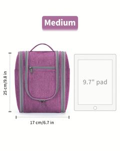 Dark Purple Hanging Toiletry <b>Bag</b> Women Travel Makeup <b>Bag</b> Organizer Toiletries <b>Bag</b> for Travel Essentials <b>Accessories</b> - Product Image 4