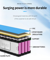 Baterai Sepeda Listrik Kustom 25.6V 48V 51.2V 20Ah 25Ah 30Ah Baterai Lithium Ion Dengan BMS dan Pengisi Daya