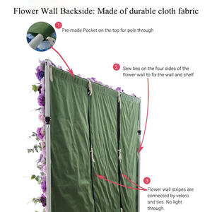 Alta calidad personalizado 5d 3D flor pared telón de fondo seda Artificial flor decorativa pared Rosa boda Rosa pared Penels - Product Image 5