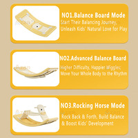 OEM ODM Planche d'équilibre 2-en-1 et Cheval à Bascule pour Enfants, 3 Modes, Jouet d'Éveil Sensoriel pour Tout-petits, Jeu Interactif Parent-Enfant