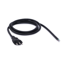 Câble d'extension électrique de haute qualité VDE 16A/250V SJTW H05vv-f en PVC, prise Brésil/UE, extrémité dénudée, indice de protection IP55, électronique grand public