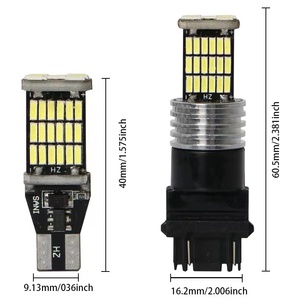 Ba15s 1156 הוביל הנורה canbus 1157 הוביל אות אור 6000k 12v 4014 45smd אוטומטי בלם הפוך מנורות רכב אביזרים