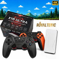 Console de jeux vidéo rétro X18 Ultra Game Stick EE4.8 Linux avec sortie TV 4K, émulateur classique et deux manettes sans fil 2.4G