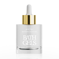 Flacon compte-gouttes en verre transparent de 30 ml pour huiles essentielles et parfums, avec impression sérigraphiée, pour crèmes de soin et crèmes pour le visage