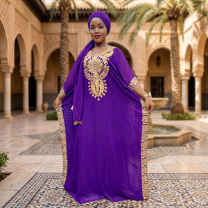 Produit de haute qualité, kaftan magnifique de couleur rouge, design marocain traditionnel, caftan musulman avec des perles en pierre, tissu fait main, robe - Product Image 2