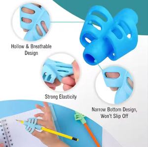 Supporto per Matita in Silicone a 2 Dita per Bambini, Impugnatura per Scrittura, per Bambini in Età Prescolare - Product Image 2
