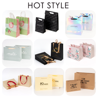 Sacs shopping en carton couleur unie personnalisés pour boutique de luxe, sacs fourre-tout en papier avec logo imprimé sur mesure