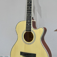 Guitarra Acústica Tamaño Completo, Tapa de Abeto, Diapasón de Palisandro, 6 Cuerdas, Clavijas de Afinación Totalmente Cerradas para Práctica
