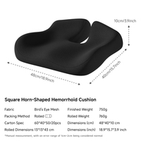 Coussins de siège ergonomiques en mousse à mémoire de forme pour voiture, chaise de bureau à domicile, soulagement de la pression, orthopédiques pour le coccyx, portables, OEM, ODM, brevetés, personnalisés